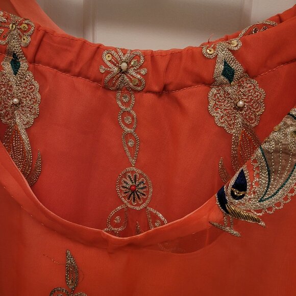 Pashak Rajputi Lehenga (Long Skirt) & Kurti (Top) -Hand Beaded- Ethnic- Stitched - Picture 2 of 12